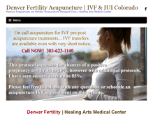 Tablet Screenshot of denverfertility.com